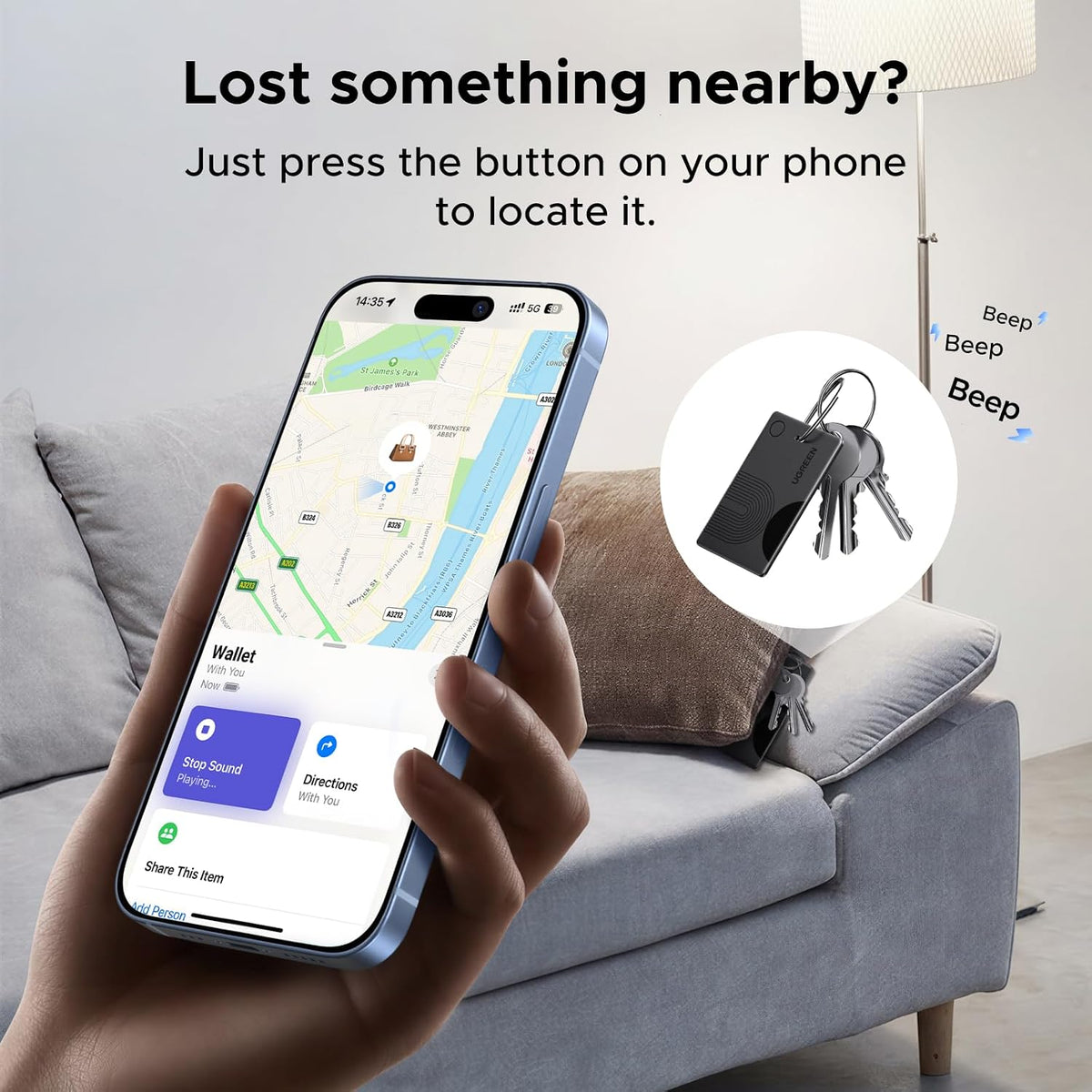Localizador-UGREEN-FineTrack-Slim-en-Tarjeta-para-Billetera-solo-iOS-Recargable-4