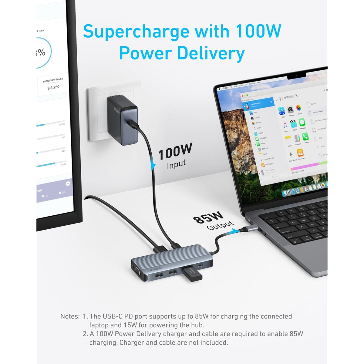 Anker USB-C Hub, adaptador Ethernet multipuerto 8 en 1 con puerto HDMI 4K - vista 6