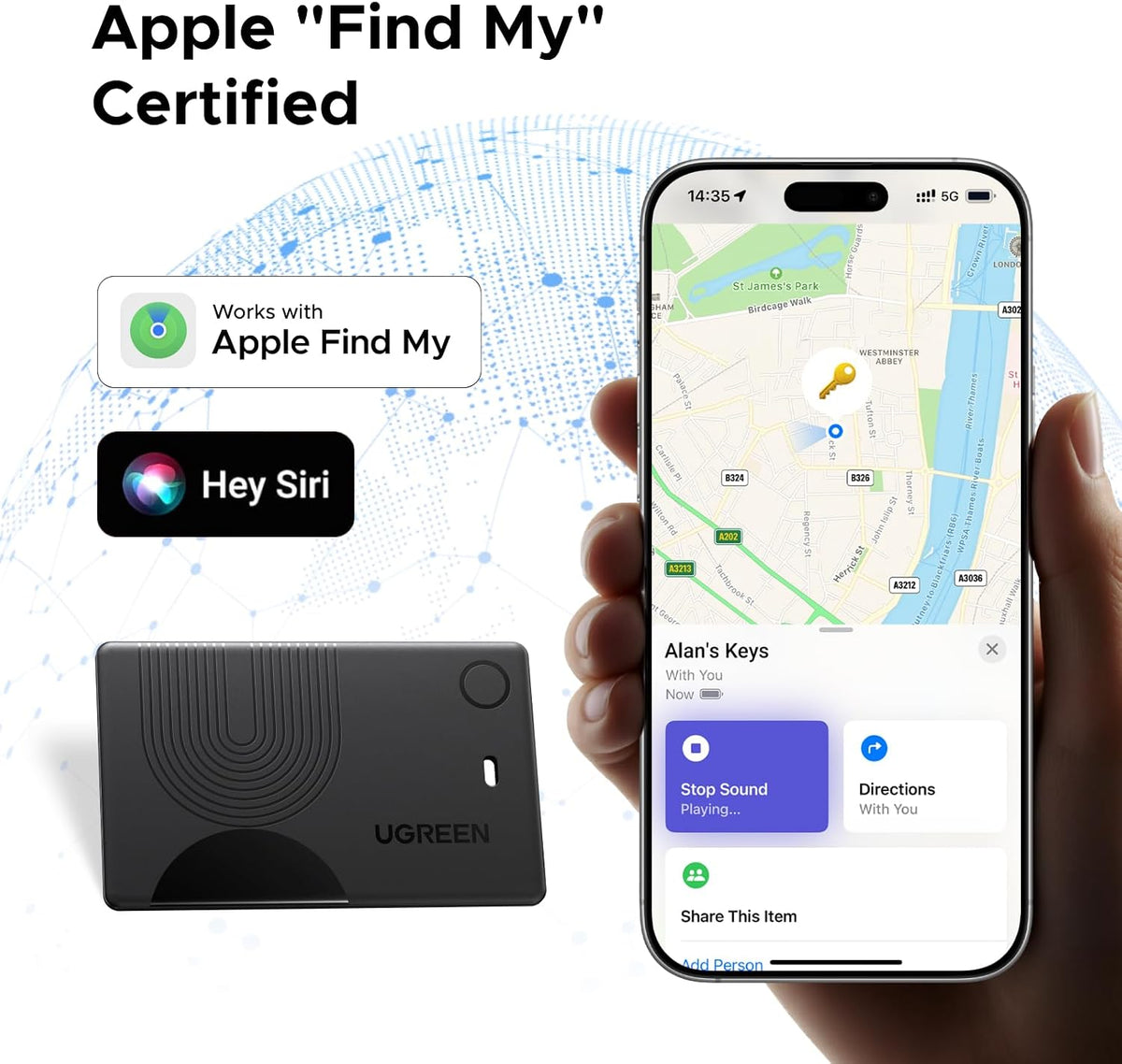 Localizador-UGREEN-FineTrack-Slim-en-Tarjeta-para-Billetera-solo-iOS-Recargable-3