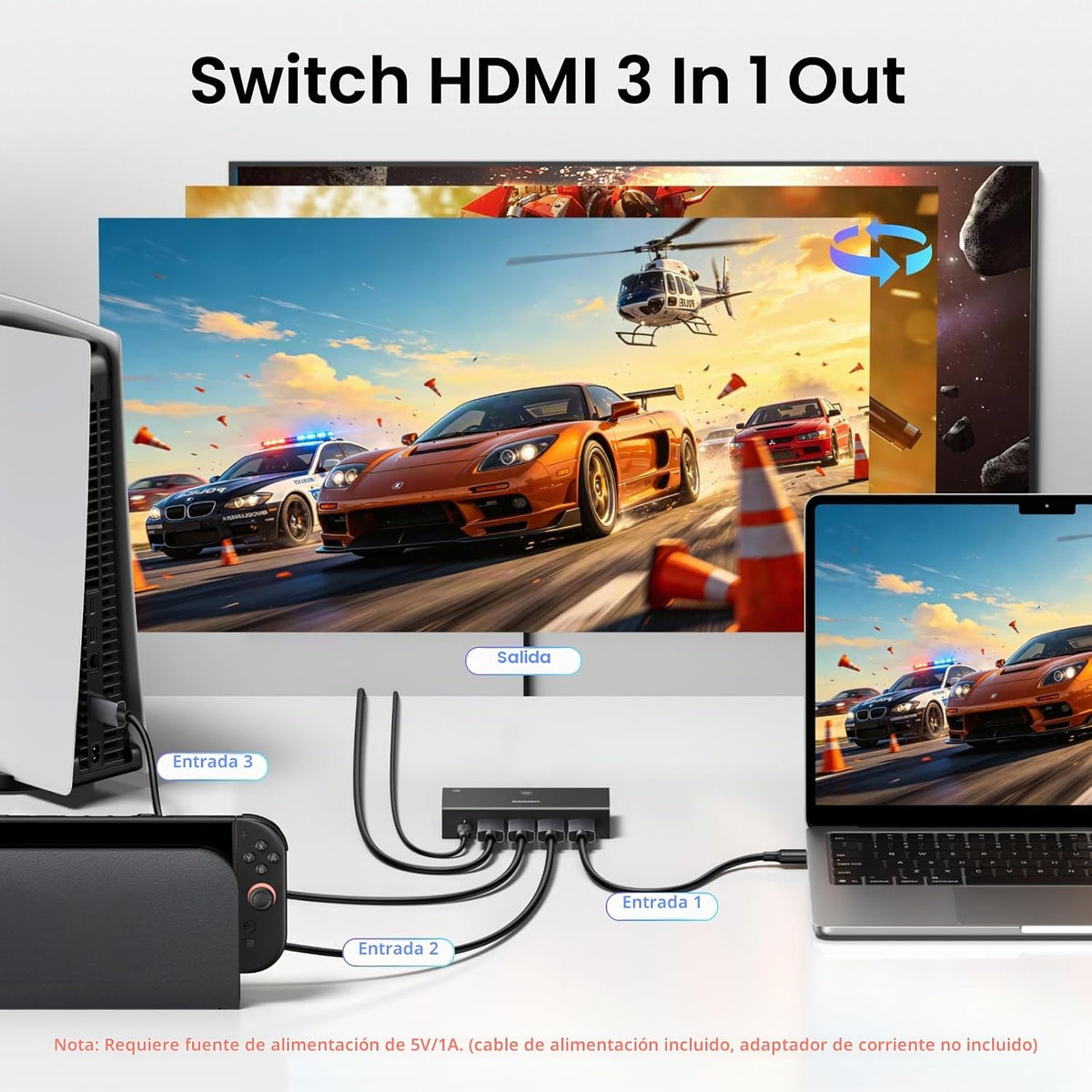 Switch-HDMI-2-1-UGREEN-8K-60Hz-de-3-Entradas-y-1-Salida-con-Control-Remoto-y-VRR-2