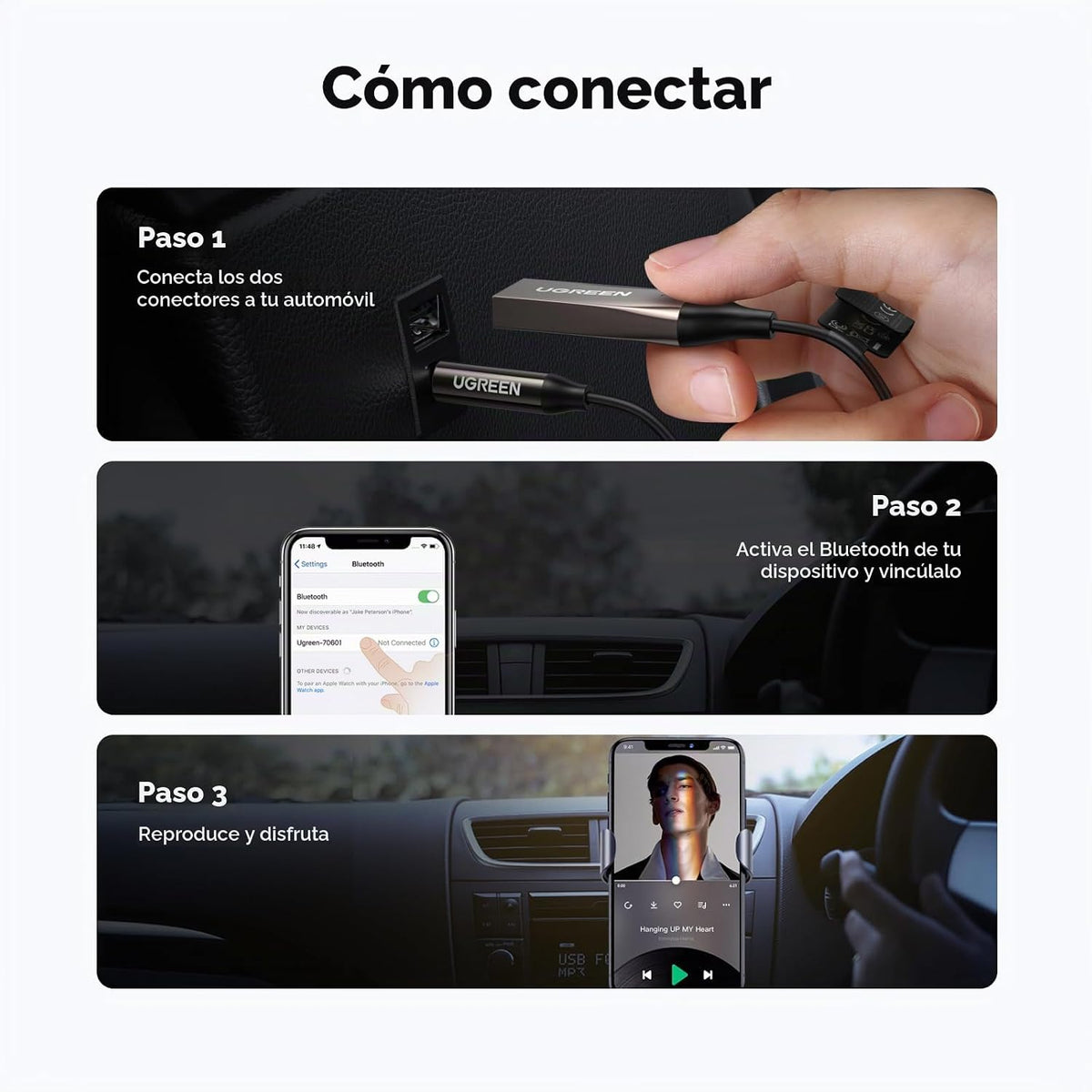 Receptor-Bluetooth-6-0-UGREEN-AUX-para-Auto-con-LDAC-y-Micrófono-7