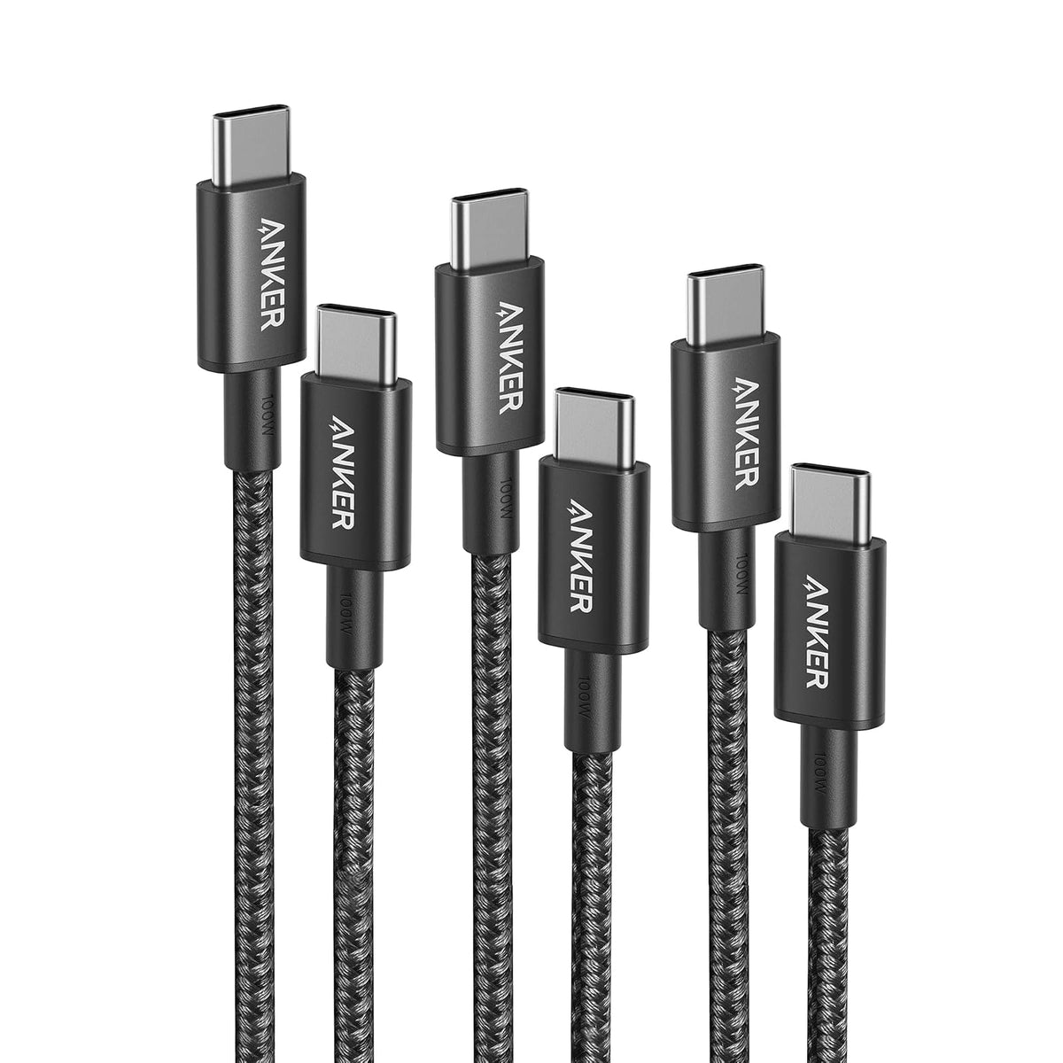 Cable Anker USB C a USB C, cable de carga rápida de 100 W (100 W, 3.3 pies+