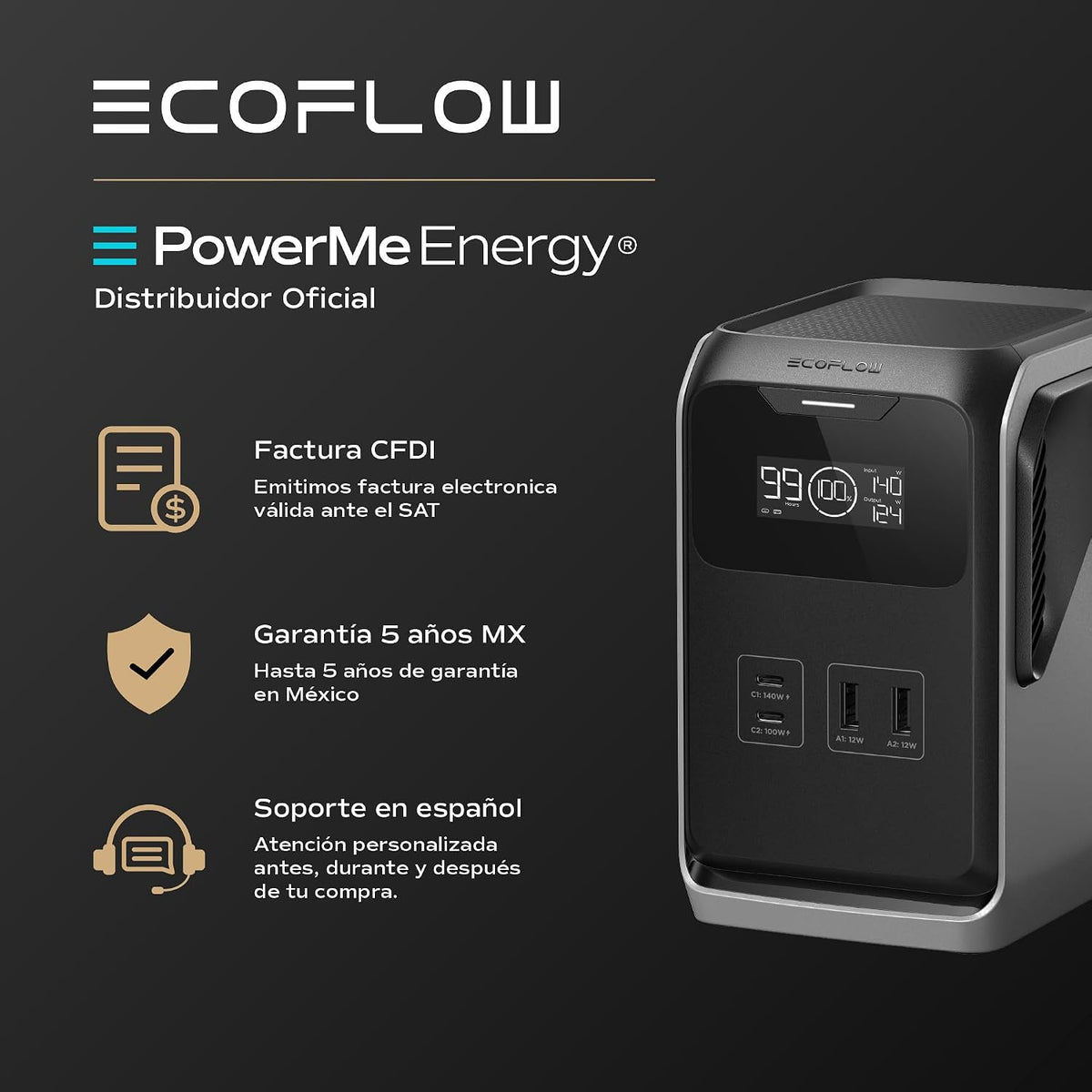 Power-Bank-EcoFlow-TRAIL-Carga-220-W-Negro-y-Gris-uso