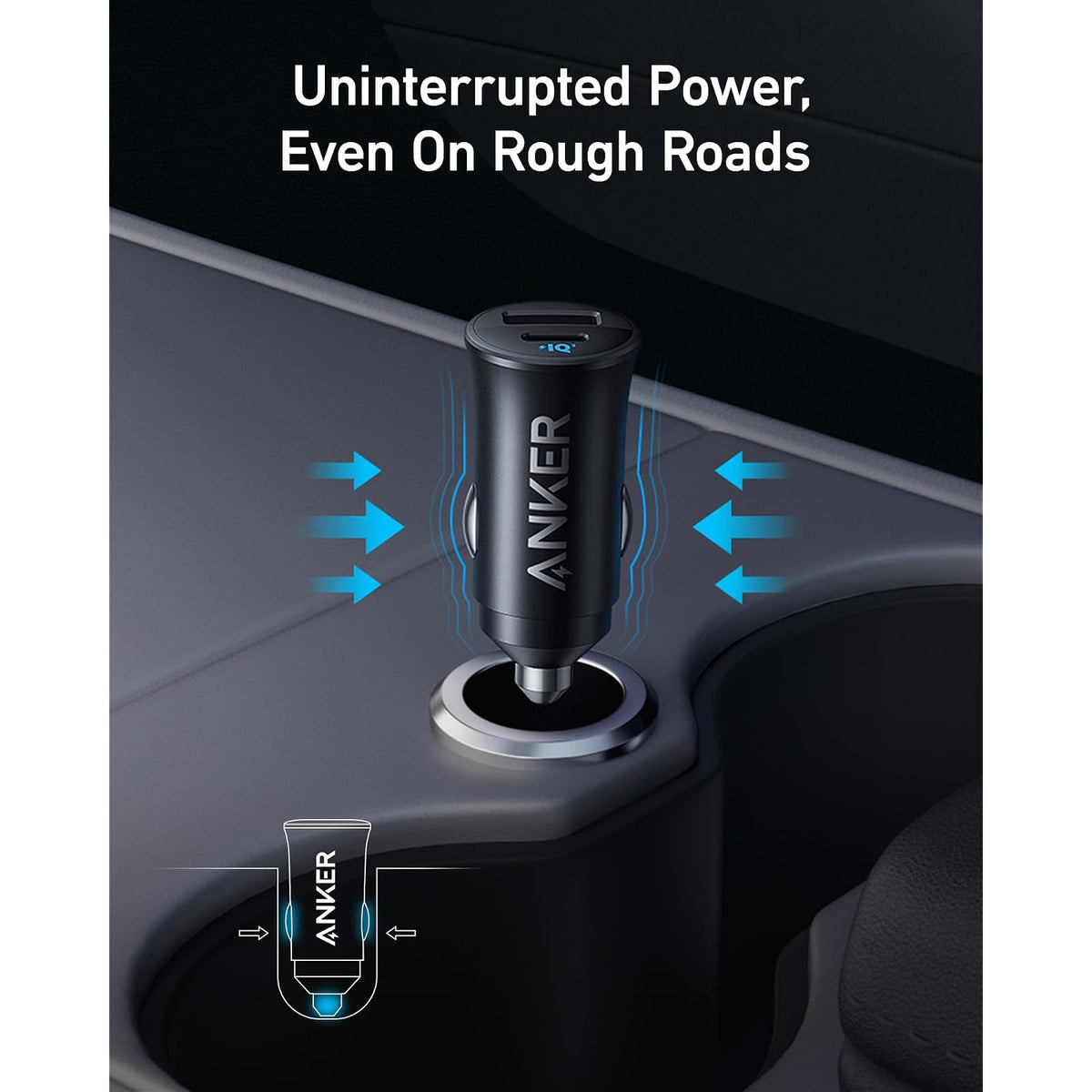Cargador Anker del coche del iPhone de 30W 2-Port PowerIQ 3.0 USB C - vista 7