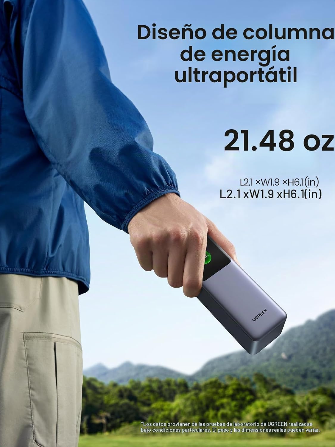 Power-Bank-UGREEN-Nexode-25-000-mAh-200-W-PD-3-1-3-Puertos-con-Pantalla-TFT-4