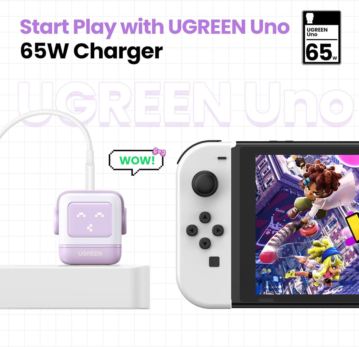 Cargador-de-Pared-UGREEN-Uno-65-W-GaN-de-3-Puertos-USB-C-2