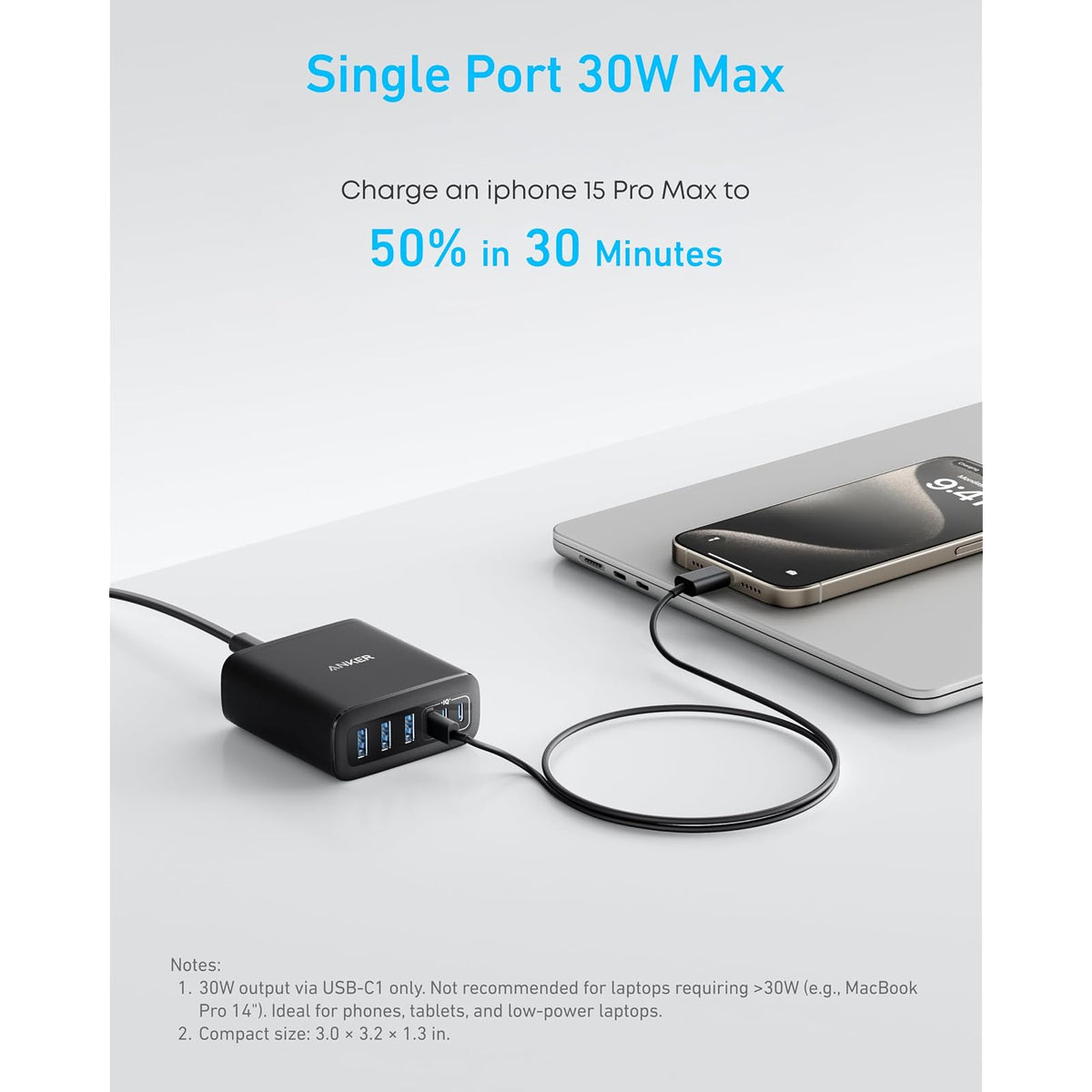 Anker de escritorio, cargador USB C de carga rápida con 112 W - vista 3