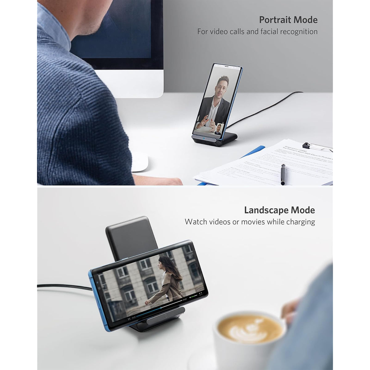 Soporte Anker Paquete de 2 cargadores USB C con soporte de cargador inalámbrico - vista 8