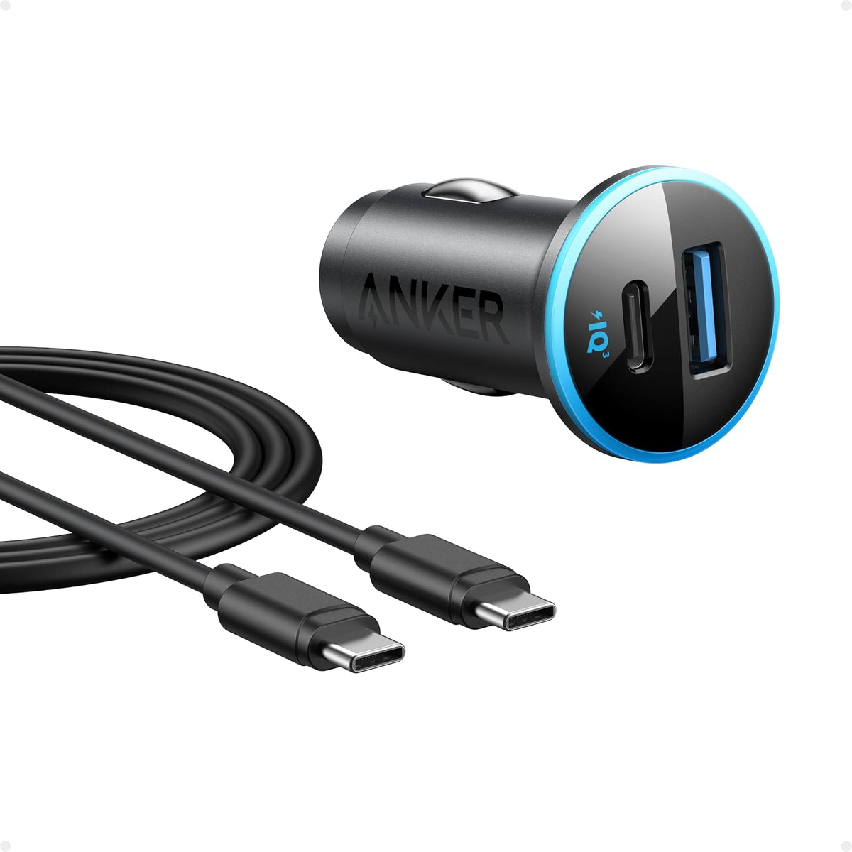 Cargador Anker de coche USB C 323 52.5W con carga rápida PowerIQ 3.0 de 30W