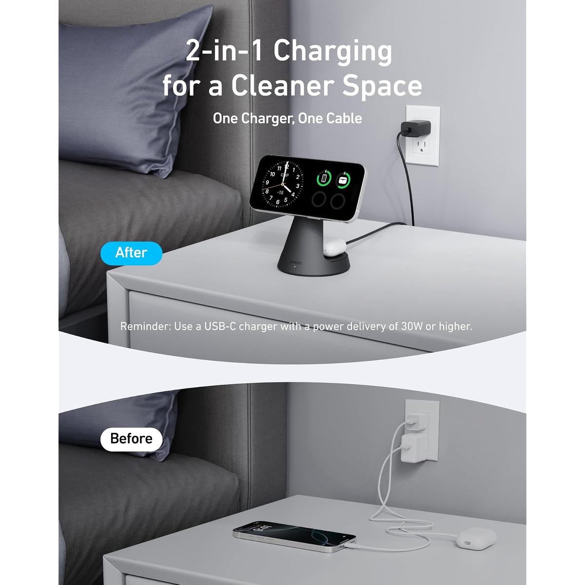 Soporte Anker de carga 2 en 1 compatible - vista 3