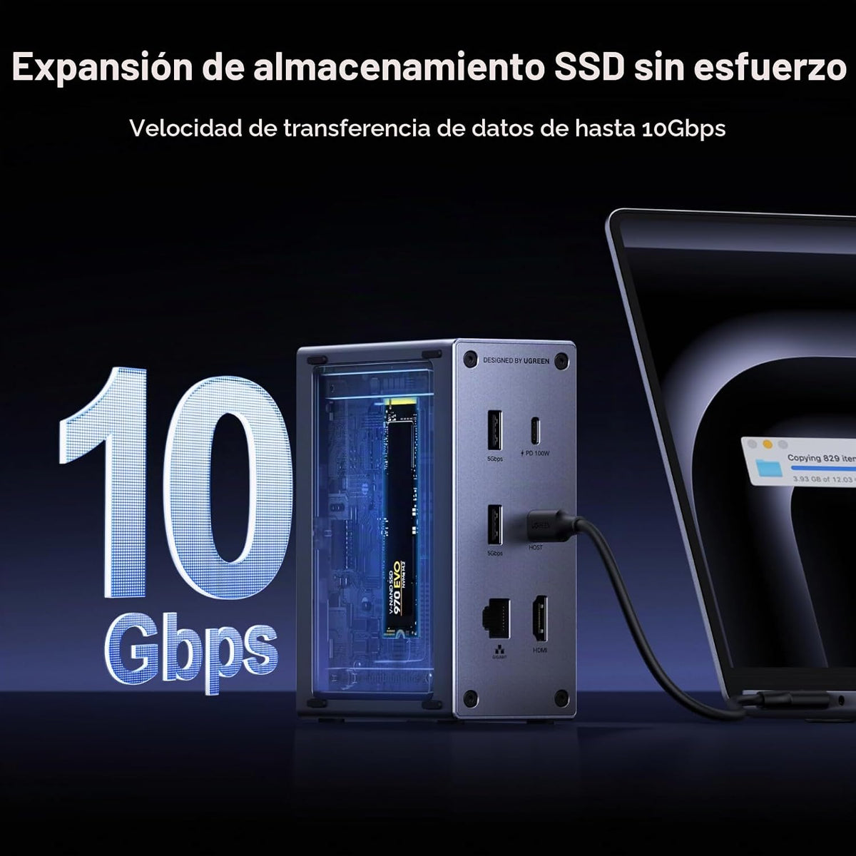 Estación-de-Acoplamiento-UGREEN-Revodok-10-en-1-con-Ranura-NVMe-y-HDMI-4K-60Hz-3