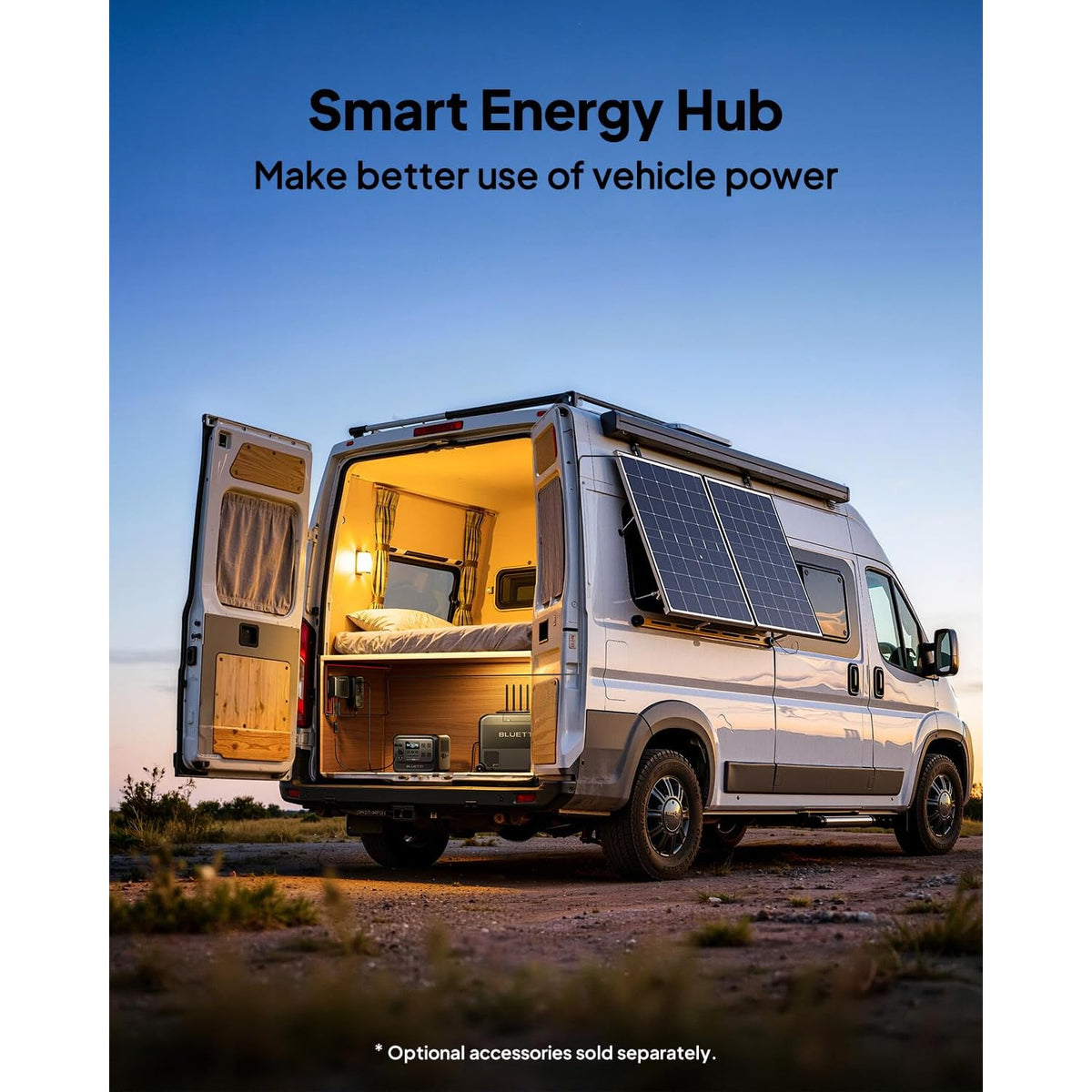 Estación de Energía Portátil BLUETTI Elite 100 V2, 1024 Wh, 1200 W + Cargador de Alternador 2