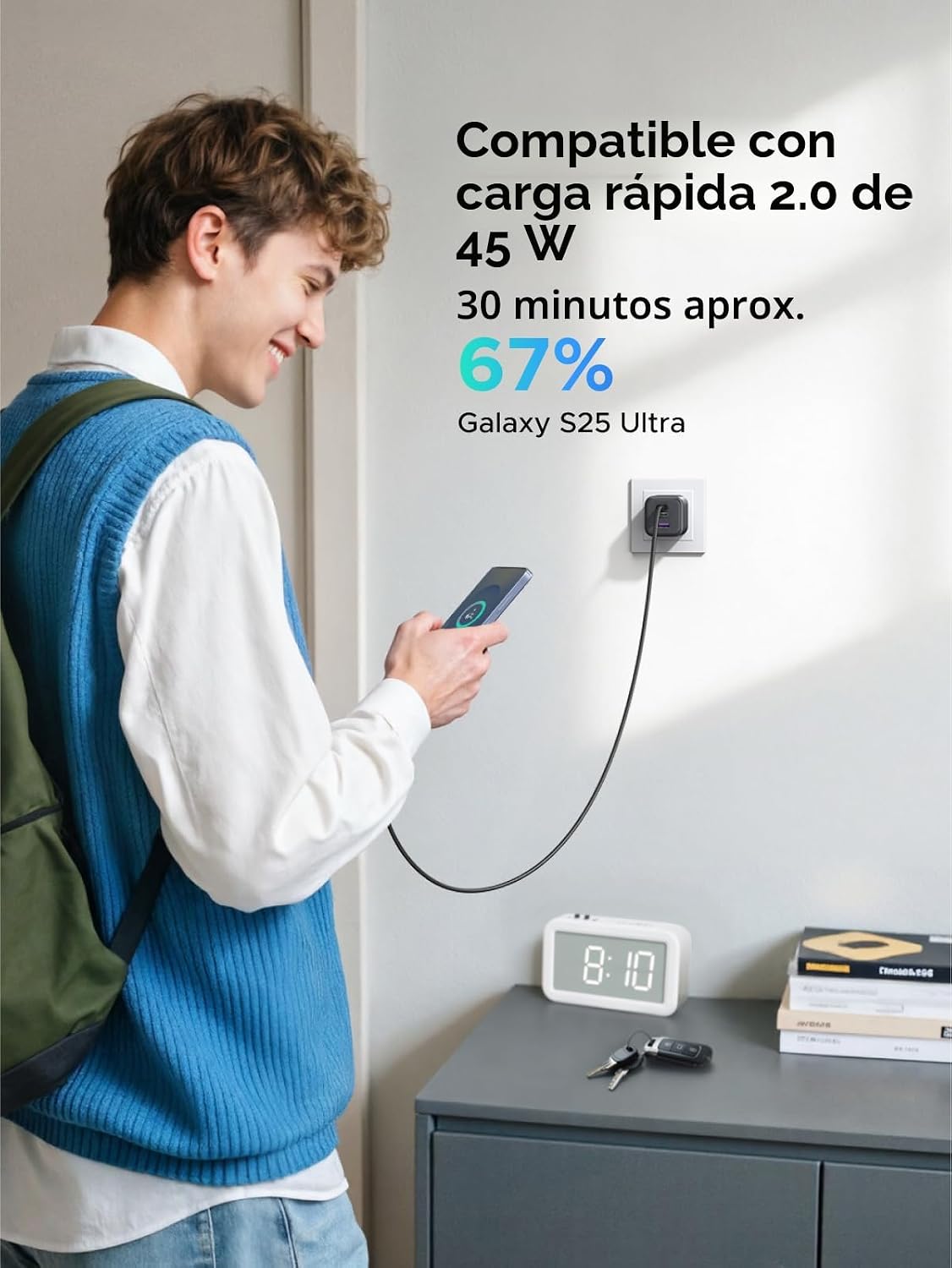 Cargador-de-Pared-UGREEN-GaN-USB-C-45-W-de-3-Puertos-PPS-4