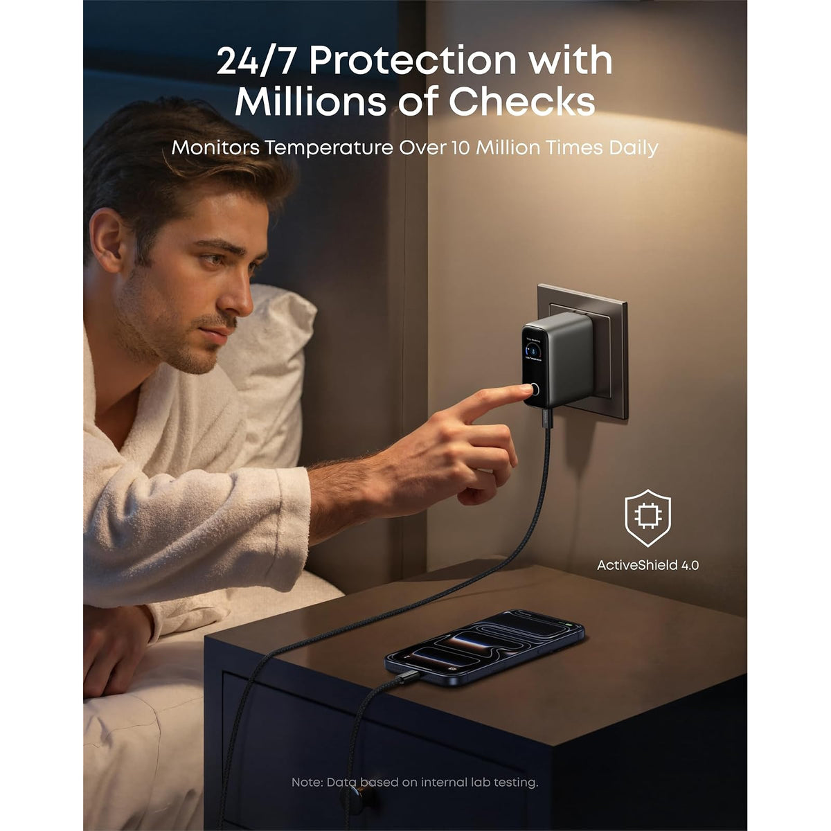 Cargador Anker USB C máximo de 100 W, cargador de teléfono GaN de 3 puertos - vista 7