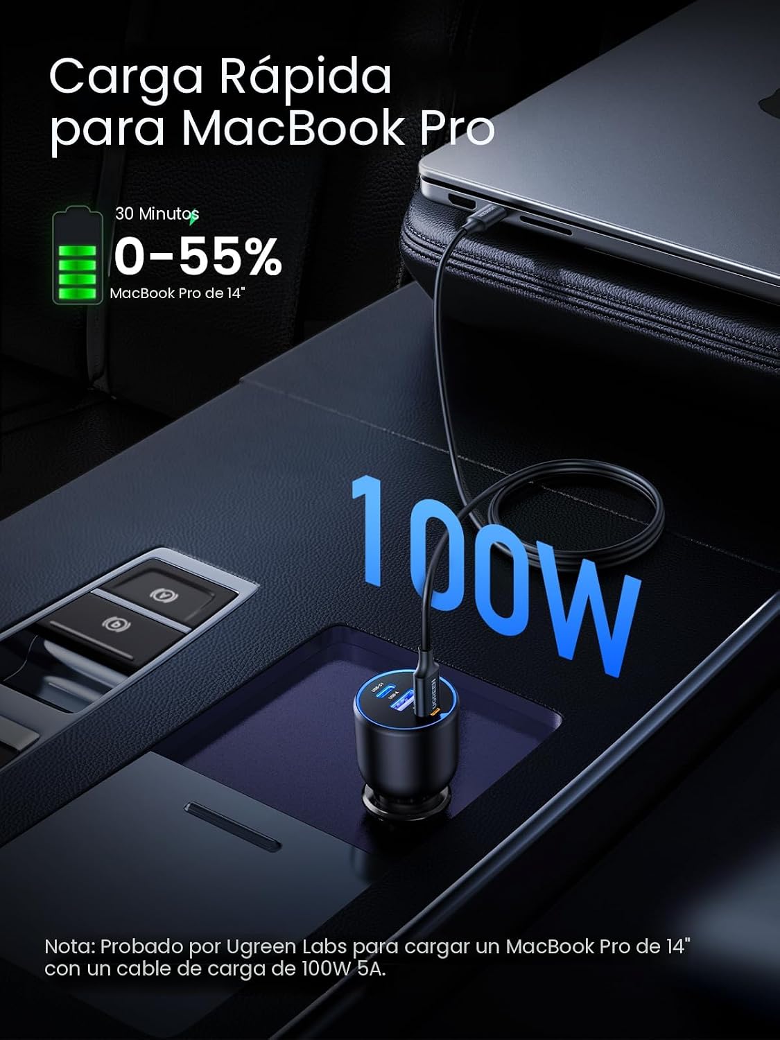 Cargador-de-Auto-UGREEN-130-W-de-3-Puertos-USB-C-4