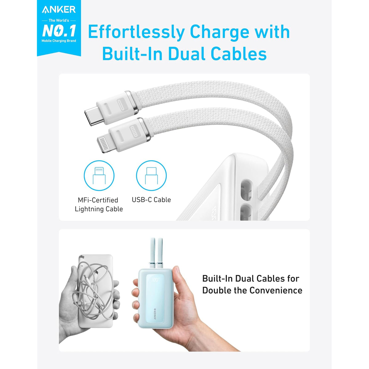 Power Bank Anker Cargador portátil rápido de 20,000 mAh 30 W máximo - vista 2