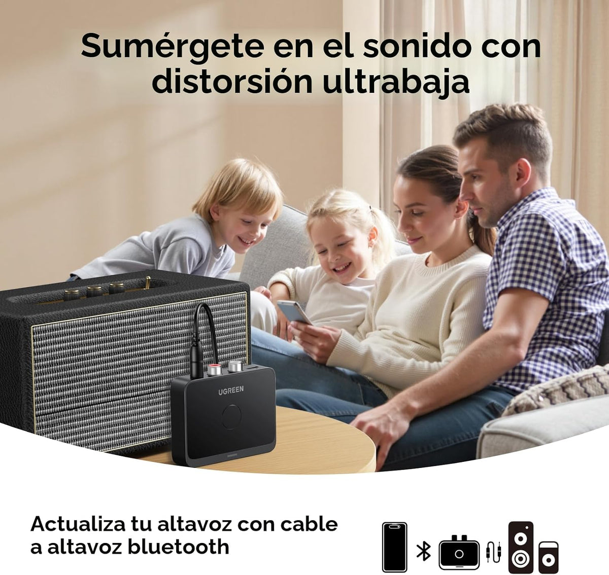 Receptor-Bluetooth-6-0-UGREEN-con-LDAC-para-Audio-de-Alta-Resolución-y-Baja-Latencia-6