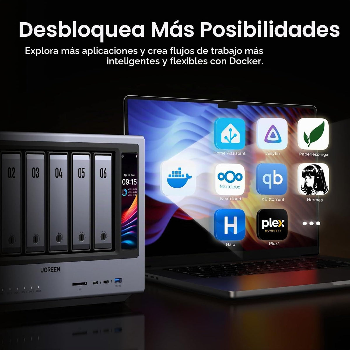 NAS-UGREEN-iDX6011-con-IA-32-GB-y-6-Bahías-7