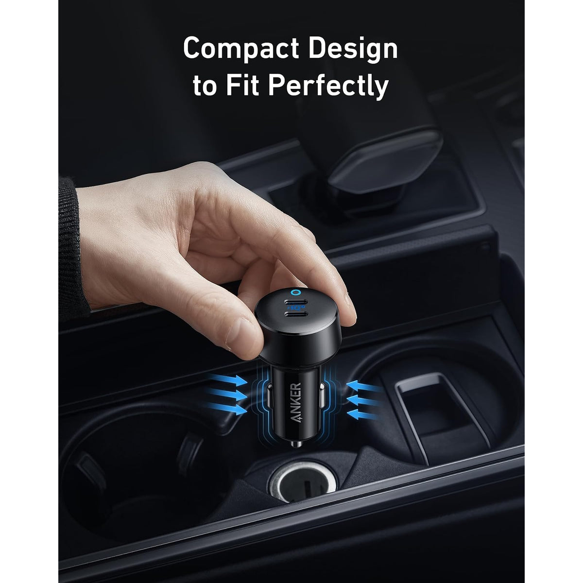 Cargador Anker de coche de carga rápida PowerIQ 3.0 USB C de 40 W y 2 - vista 5