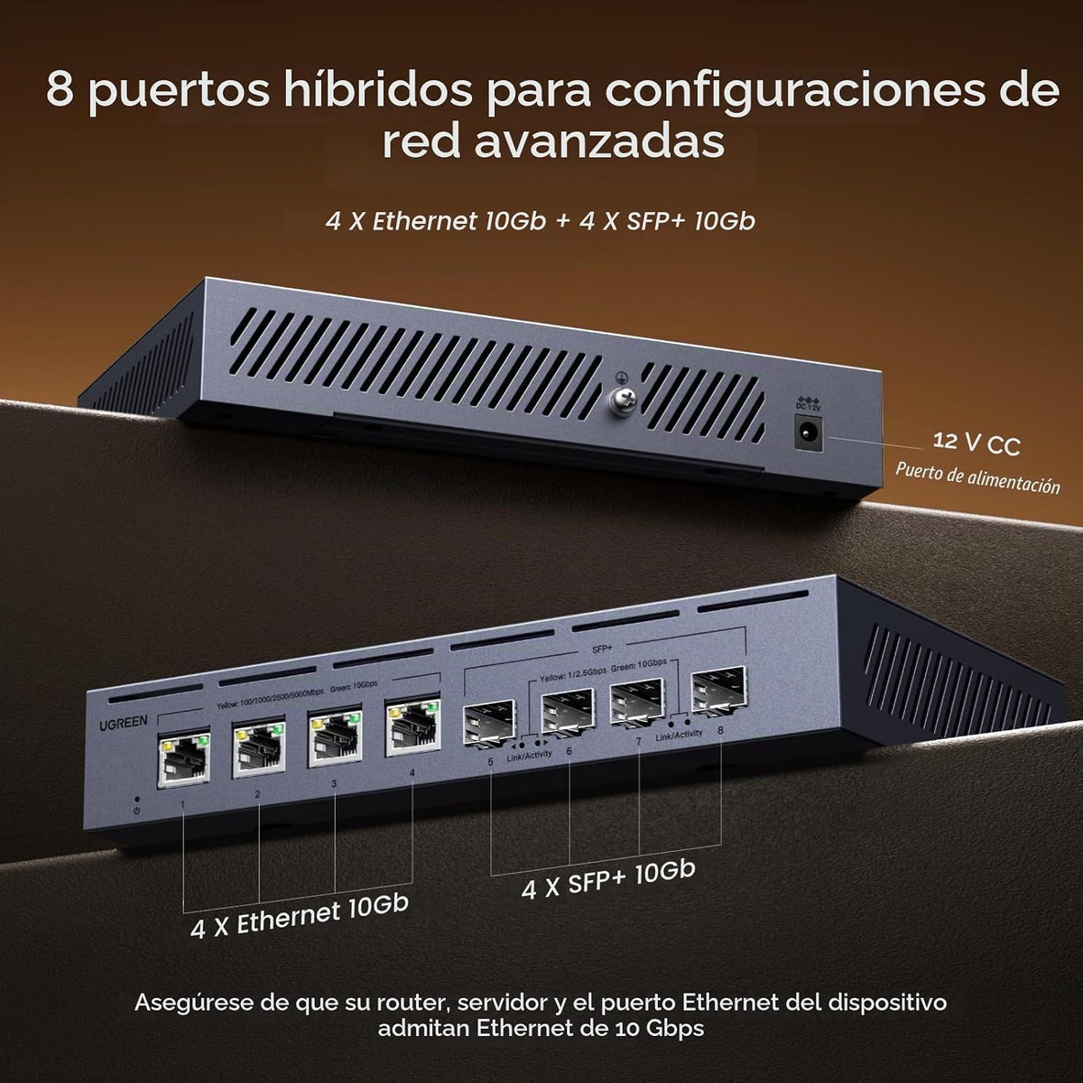 Switch-Ethernet-UGREEN-de-10-Gb-8-Puertos-4-x-10-Gb-No-Administrado-3