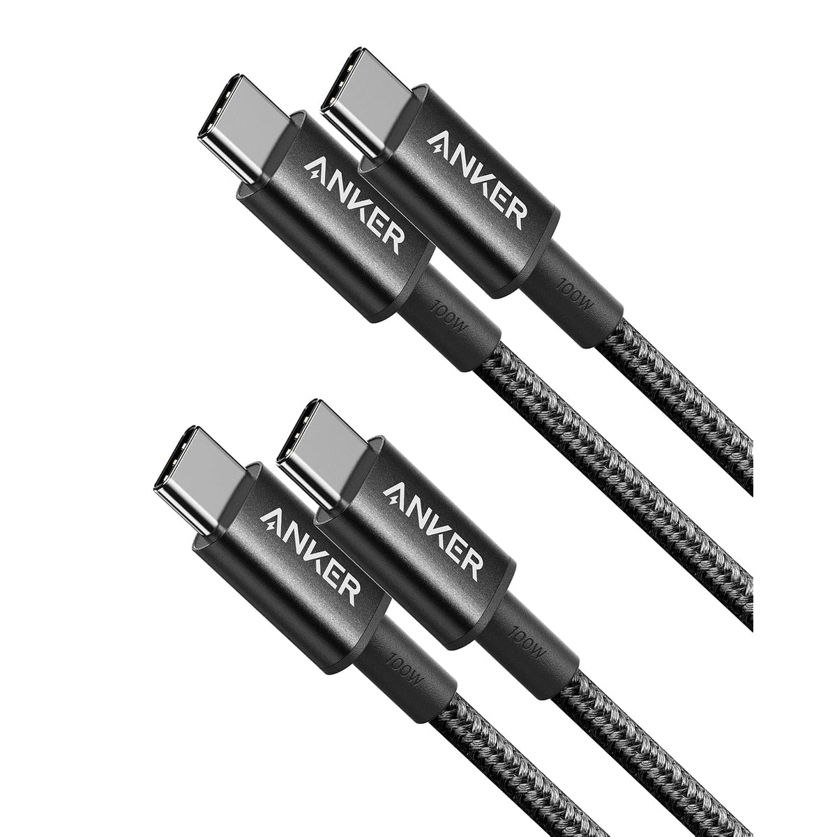 Cable Anker USB C a USB C, cable de carga rápida de 100 W (paquete de 2
