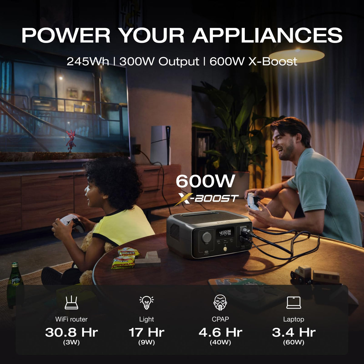 Estación de Energía Portátil EcoFlow RIVER 3, 245 Wh - vista 4