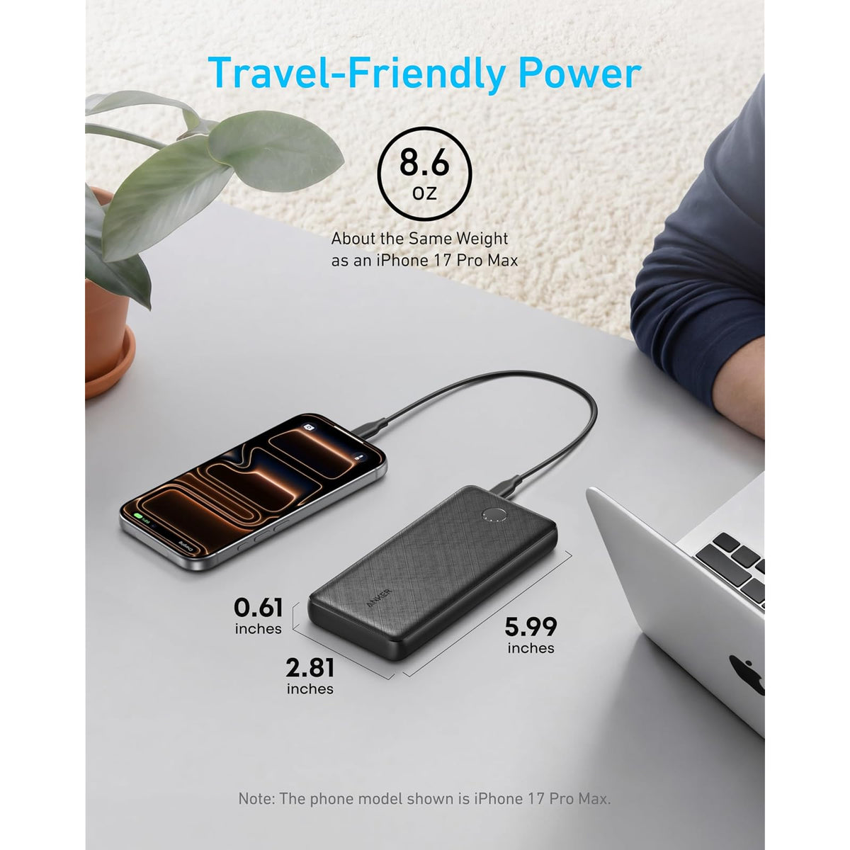 Power Bank Anker cargador portátil de 10,000 mAh, paquete de - vista 6