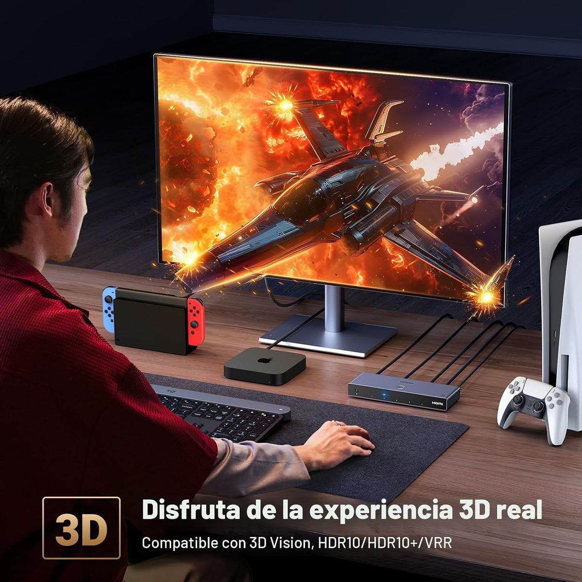 Switch-HDMI-UGREEN-8K-60Hz-de-5-Entradas-y-1-Salida-con-Control-Remoto-y-HDR10-7