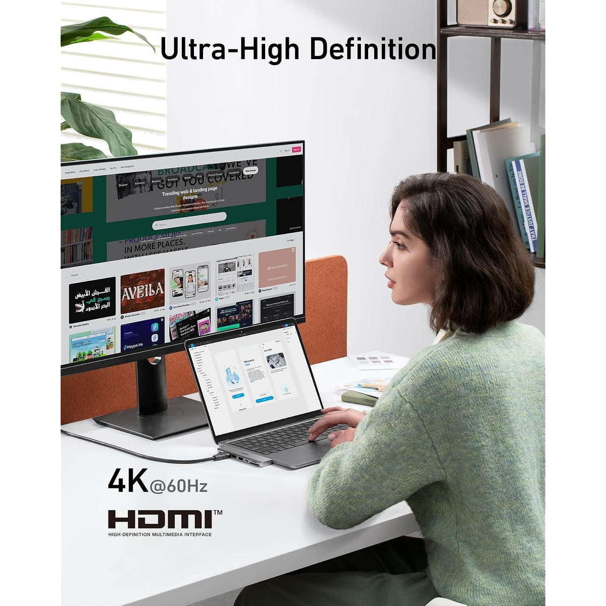 Hub USB Anker USB-C para MacBook, base para Mac 7 en 2 con HDMI 4K a - vista 4