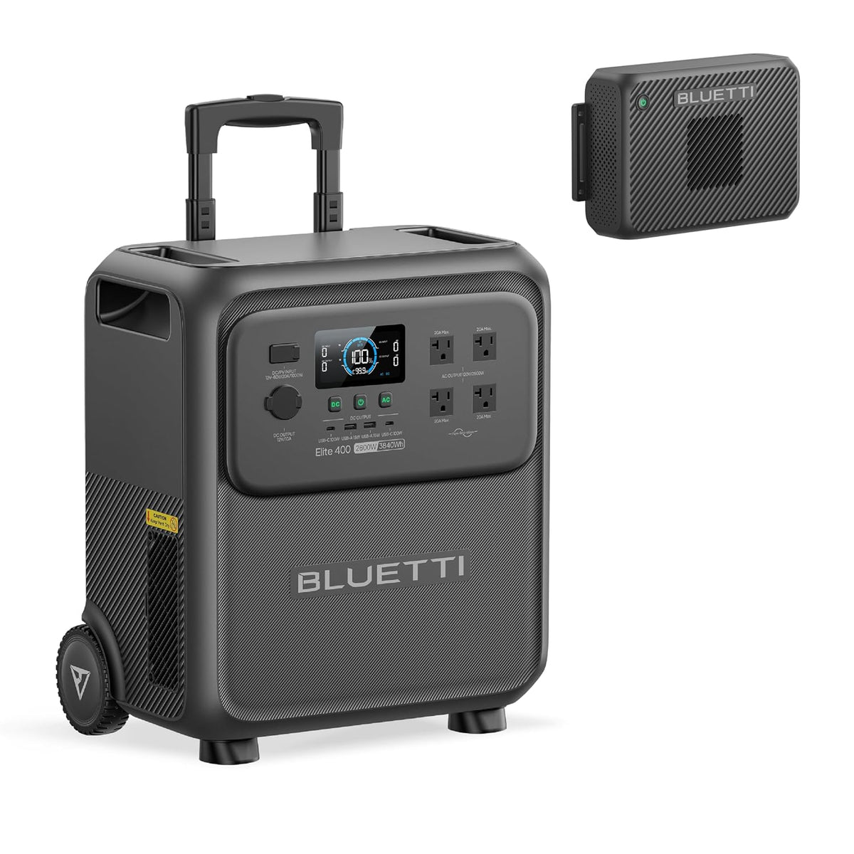 Estación de Energía Portátil BLUETTI Elite 400, 2600 W + Cargador de Alternador 2