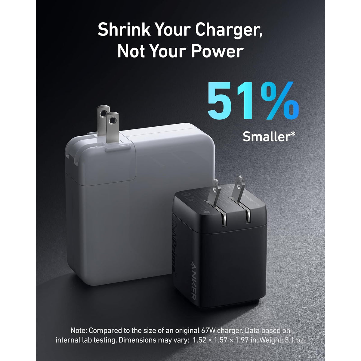 Anker Bloque de cargador USB, cargador de pared GaN de 67 W, carga rápida - vista 4