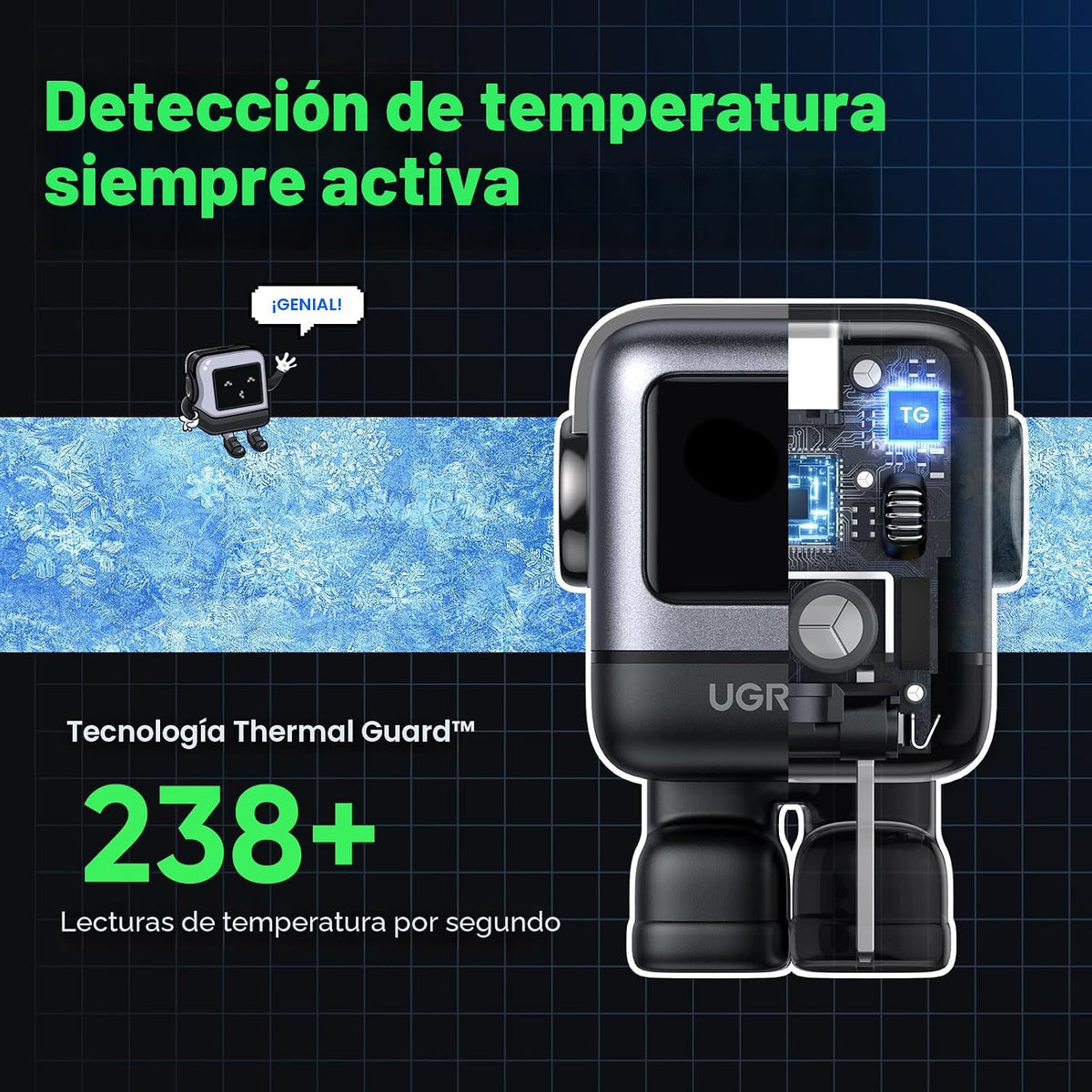 Cargador-de-Pared-UGREEN-Uno-30-W-GaN-USB-C-Compacto-8
