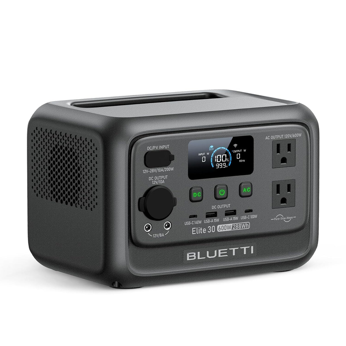 Estación de Energía Portátil BLUETTI Elite 30 V2, 288 Wh, 600 W