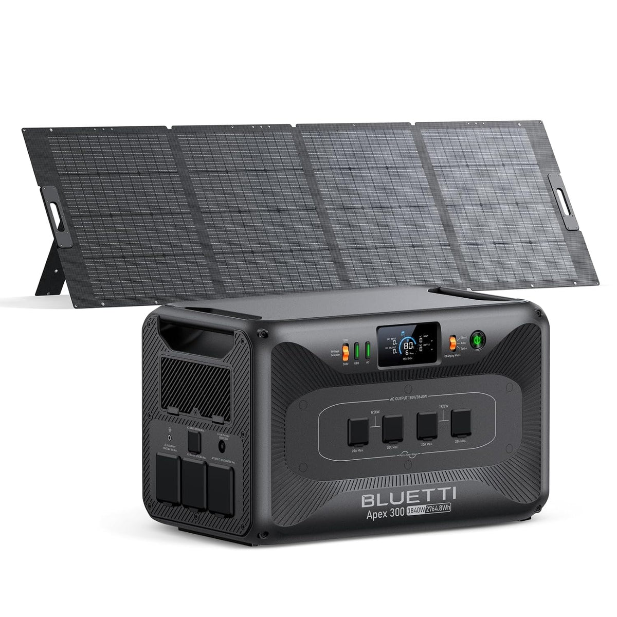 Estación de Energía Portátil BLUETTI Apex 300, 2764.8 Wh + Panel Solar 350 W