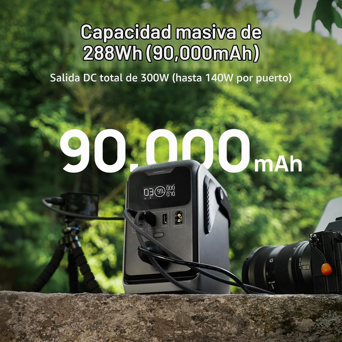 Estación-de-Energía-Portátil-EcoFlow-TRAIL-300-DC-288-Wh-300-W-con-Lámpara-de-Camping-2