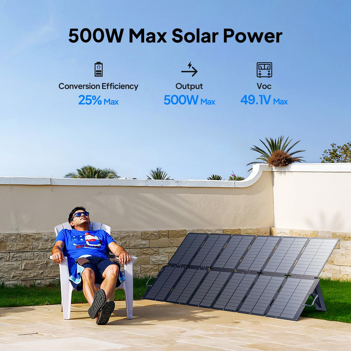 Panel Solar Portátil BLUETTI, 500 W