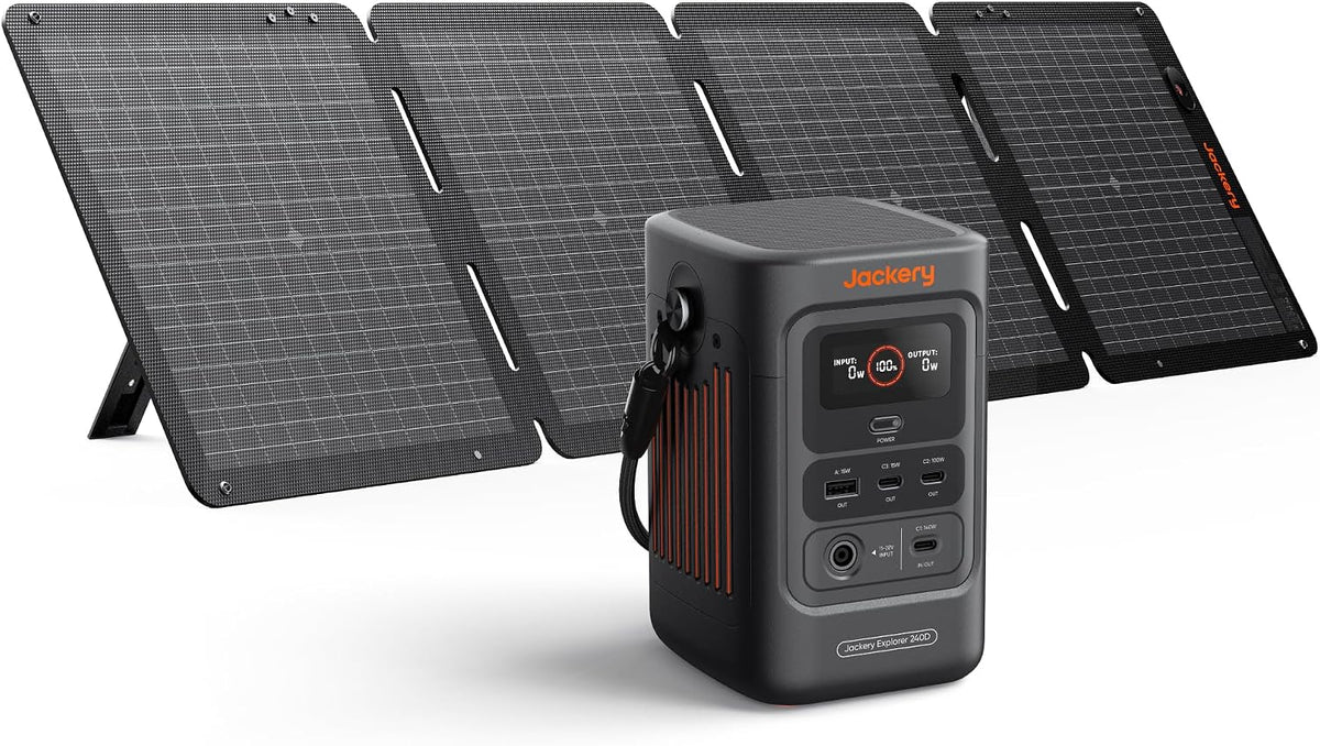 Estacion-de-Energia-Portatil-Jackery-Explorer-256-Wh-140-W-con-Panel-Solar-de-100-W-Negro-portada