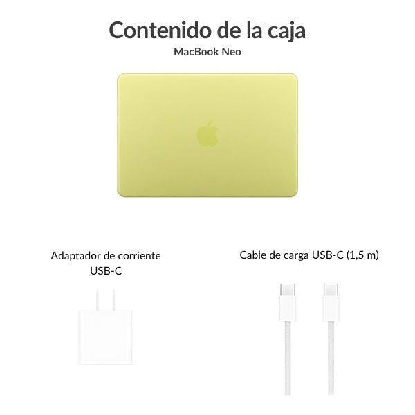 Laptop Apple MacBook Neo 13" – Apple A18 Pro 6-Core – 512GB SSD – 8GB Unified Memory – 13" Liquid Retina IPS – Citrus – MHFE4LL/A
