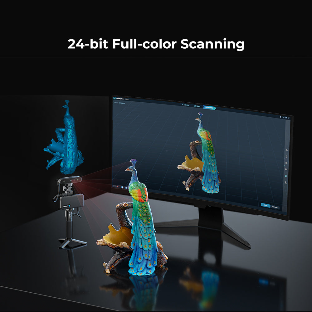 Escáner 3D Creality CR-Scan Ferret Pro: precisión de 0,1 mm, WiFi 6, imagen 3D anti-vibración y color de 24 bits. Escane