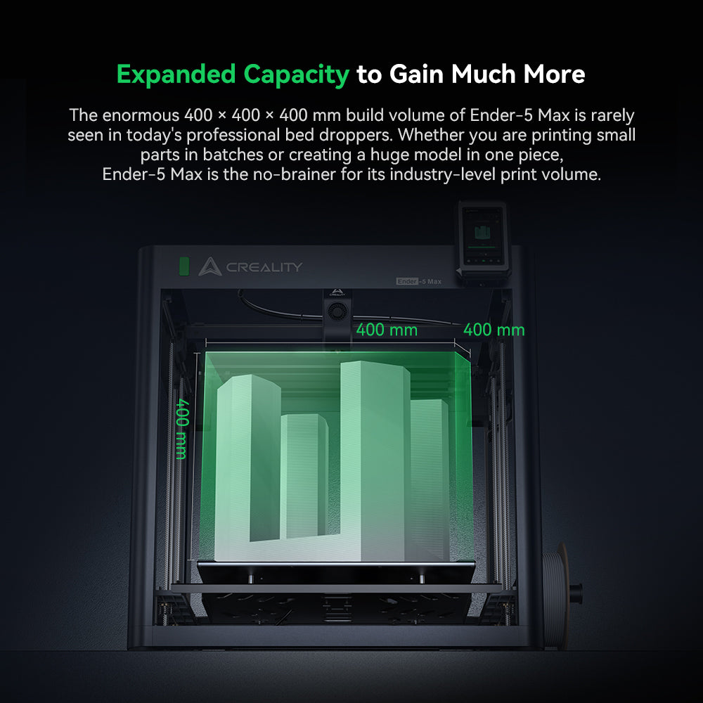 Impresora 3D Creality Ender-5 Max: estructura CoreXY full-metal, nivelación automática de 64 puntos y velocidad de 700 m