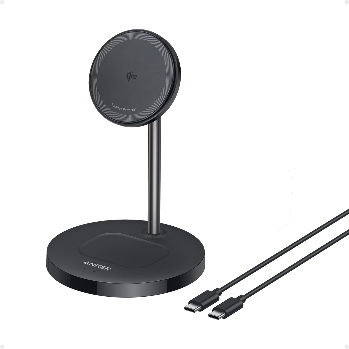 Cargador Inalámbrico Anker MagGo 2 en 1 con Soporte - Blanco