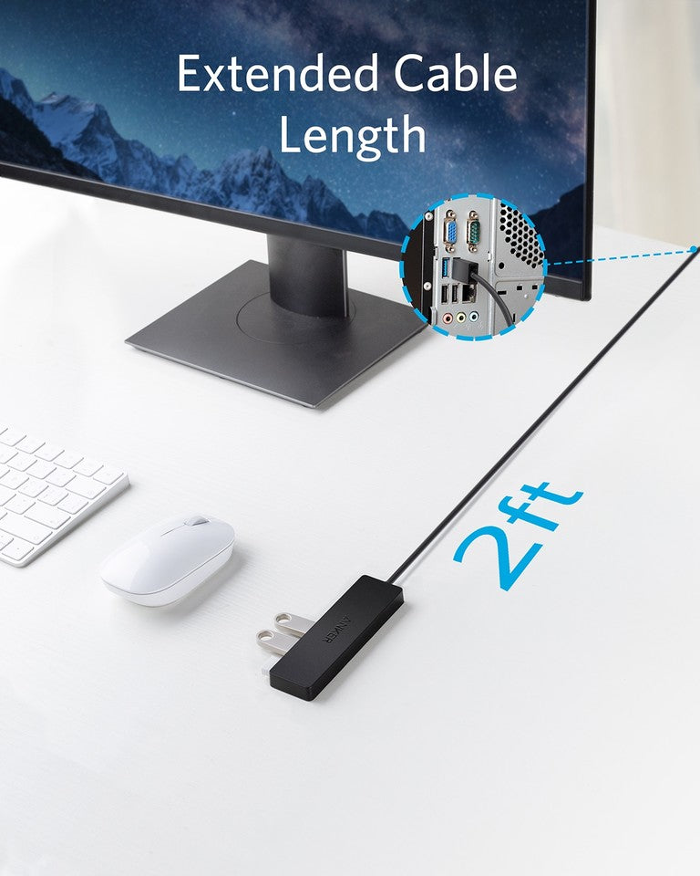 Hub USB-C Anker 4-Port Ultra Slim USB 3.0 Data Hub