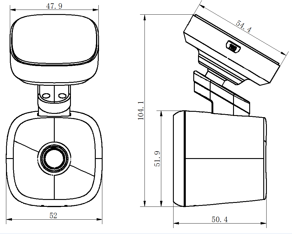 Videograbadora Móvil Hikvision - Cámara Móvil (Dash Cam) para Vehículos - ADAS - Micrófono y Bocina Integrado - Wi-Fi -