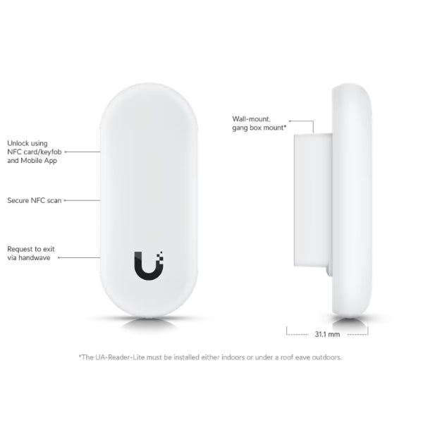 Acceso-a-Puertas-Ubiquiti-The-Access-Reader-Lite,-lector-moderno-NFC-y-Bluetooth,-parte-del-sistema-UniFi-Access