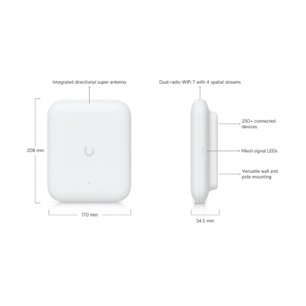 Access-Point-Ubiquiti-UniFi-U7-Outdoor-WiFi-7-Dual-Band-IPX6-2,5GbE-PoE+Cobertura-465-m²