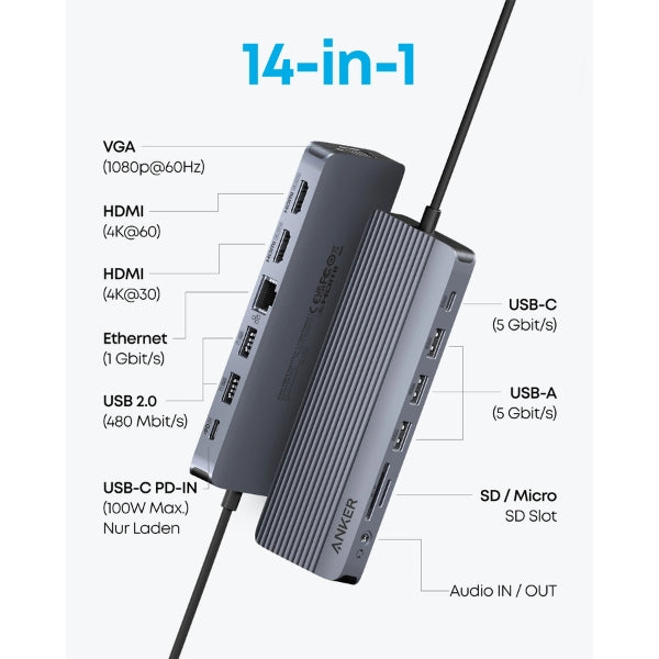 Adaptador-USB-C-Anker-14-en-1-Triple-Display