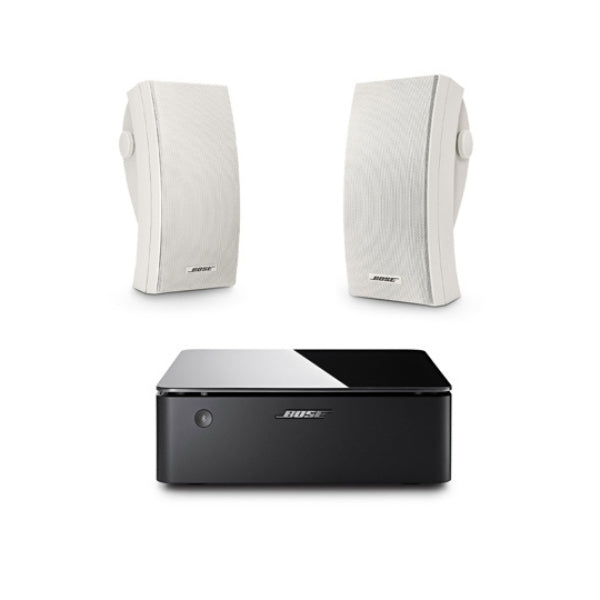 Altavoces-Ambientales-para-Exteriores-Bose-251-en-Blanco-con-Amplificador
