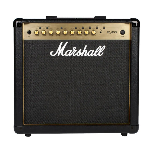 Amplificador-combo-para-guitarra-Marshall-MG50GFX-50W-con-efectos-digitales,-reverb-y-ecualizador-de-3-bandas-Negro