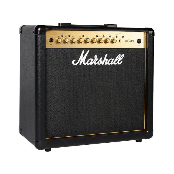 Amplificador-combo-para-guitarra-Marshall-MG50GFX-50W-con-efectos-digitales,-reverb-y-ecualizador-de-3-bandas-Negro