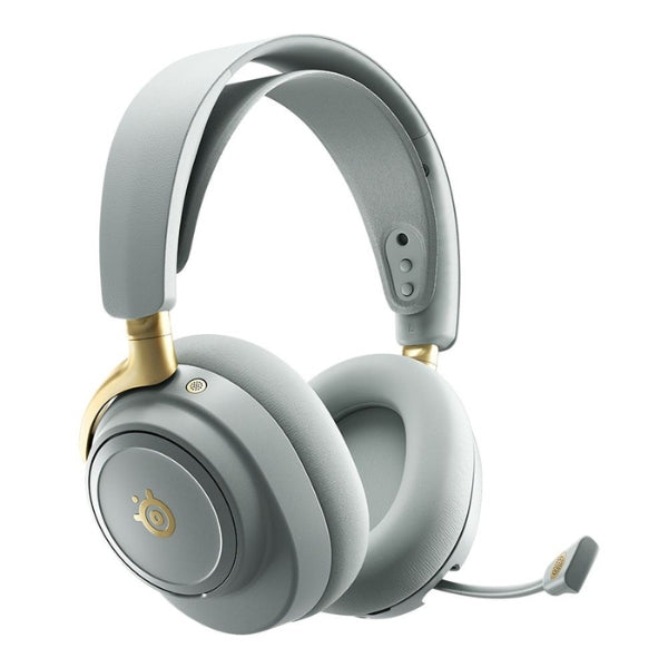 Audífono - Gaming - SteelSeries - Arctis - Nova - Elite - Sage - Gold - Wireless - Hi - Res - ANC - GameHub - Bluetooth - 5.3 - 2.4GHz - 40mm - 60 - Horas - 61663 - Sage - Gold